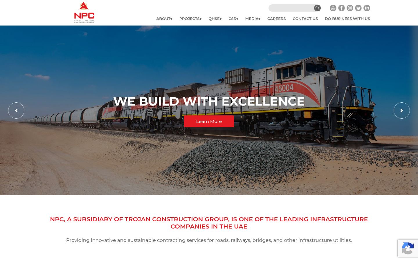 National Projects & Construction &middot; HOMEPAGE_SCREENSHOT