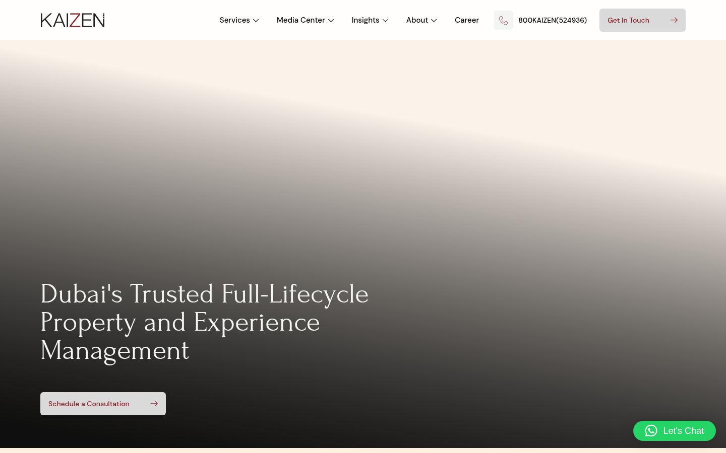 KAIZEN Asset Management Services &middot; HOMEPAGE_SCREENSHOT