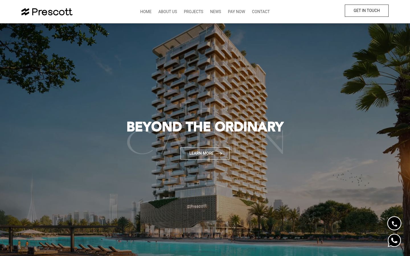 Prescott Real Estate Development · HOMEPAGE_SCREENSHOT