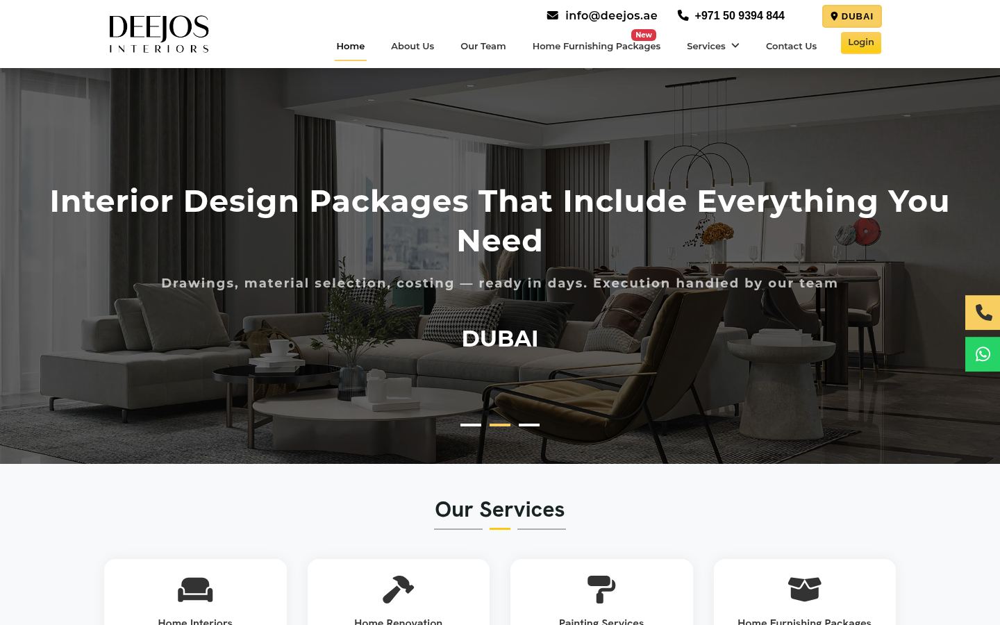 Deejos Interior Design & Fit-Out &middot; HOMEPAGE_SCREENSHOT