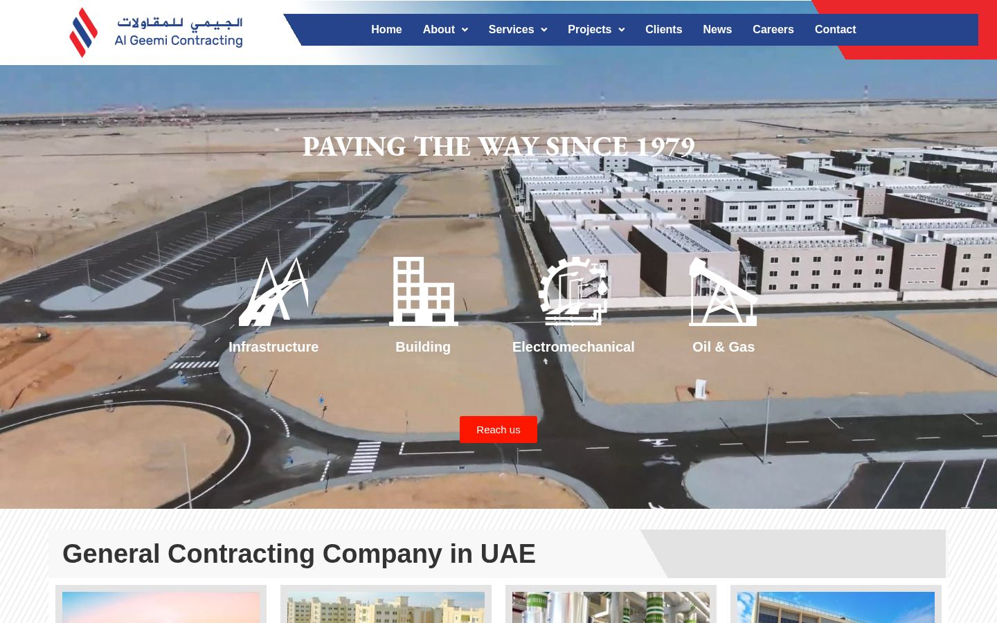 Al Geemi Contracting &middot; HOMEPAGE_SCREENSHOT